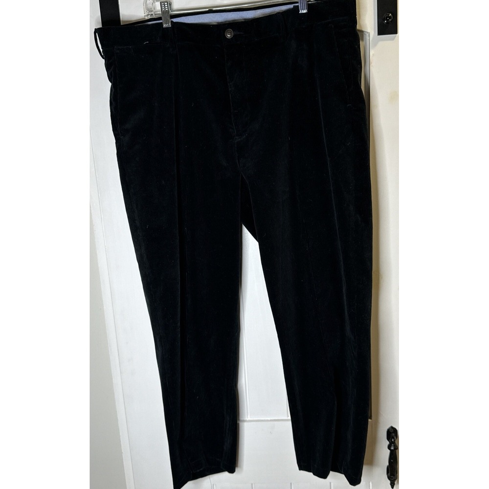 Ralph Lauren Polo Stretch Classic Fit Corduroy Pant 40 x 32 Navy Blue Flat Front
